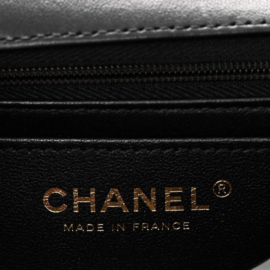 Chanel Quilted Lambskin Mini Rectangular Flap - SHW/Black
