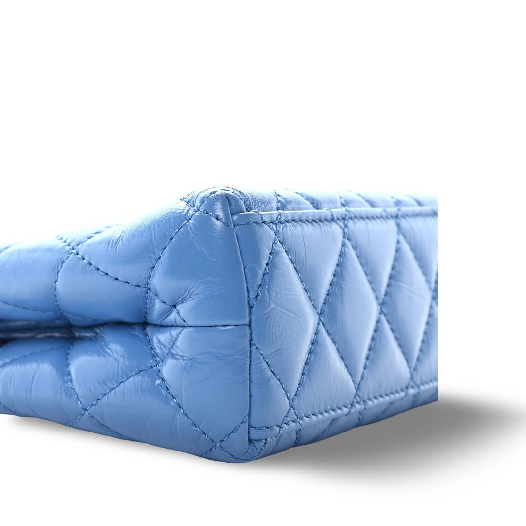Chanel Shiny Lambskin Small Kelly Bag - GHW / Ash Blue
