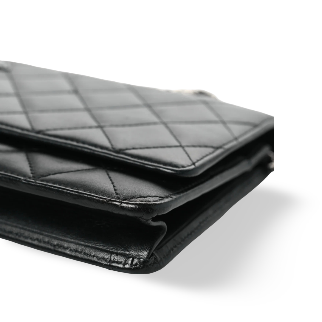 Chanel Quilted Caflskin Cambon WOC - SHW / Black