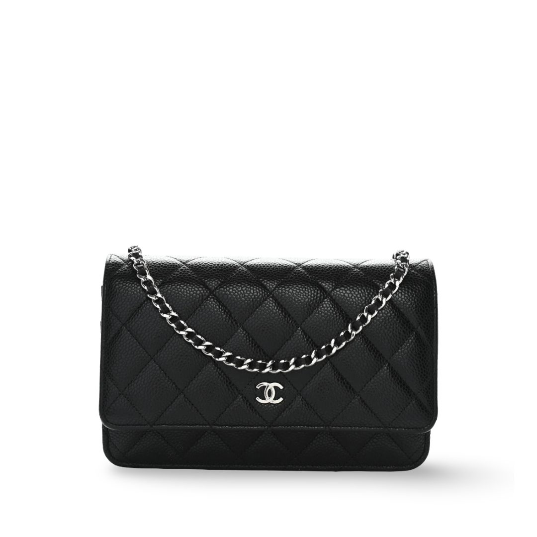 Chanel Quilted Caviar WOC - SHW/ Black