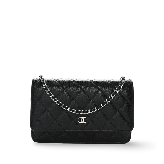Chanel Quilted Caviar WOC - SHW/ Black