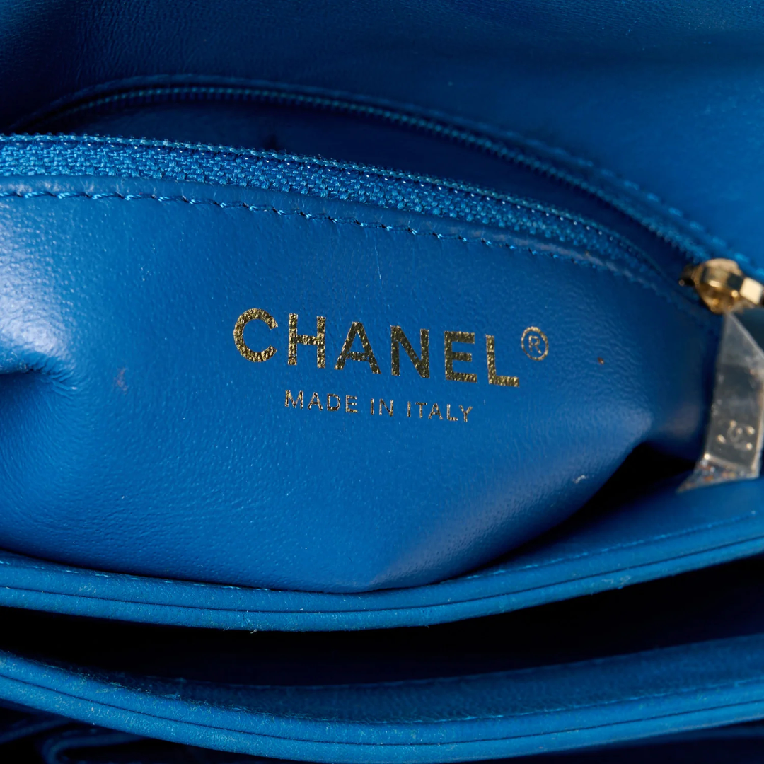 Chanel Quilted Lambskin Medium Trendy Bag - GHW / Blue