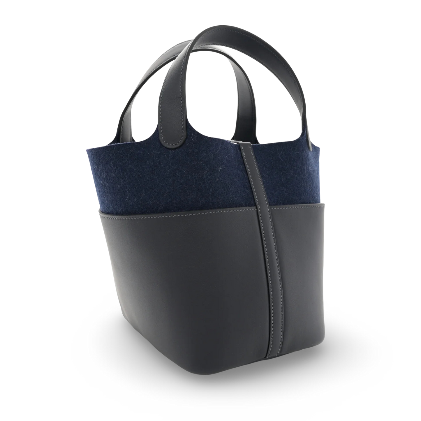 Hermes Wool Felt Swift Go Team Picotin Lock 18 - SHW/ Caban/ Bleu Nuit