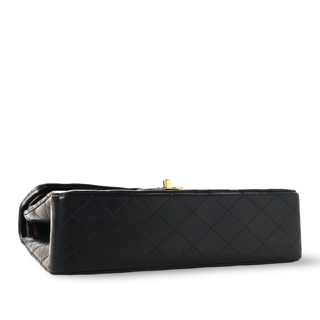Chanel Vintage Quilted Lambskin Medium Double Flap - GHW/ Black