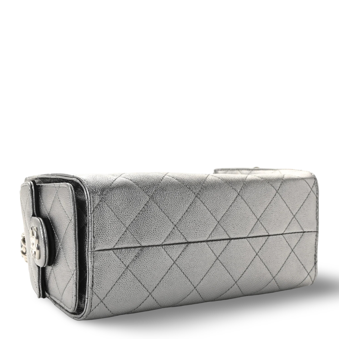 Chanel Quilted Calfskin Small Metallic 25Bag - SHW/ Anthracite