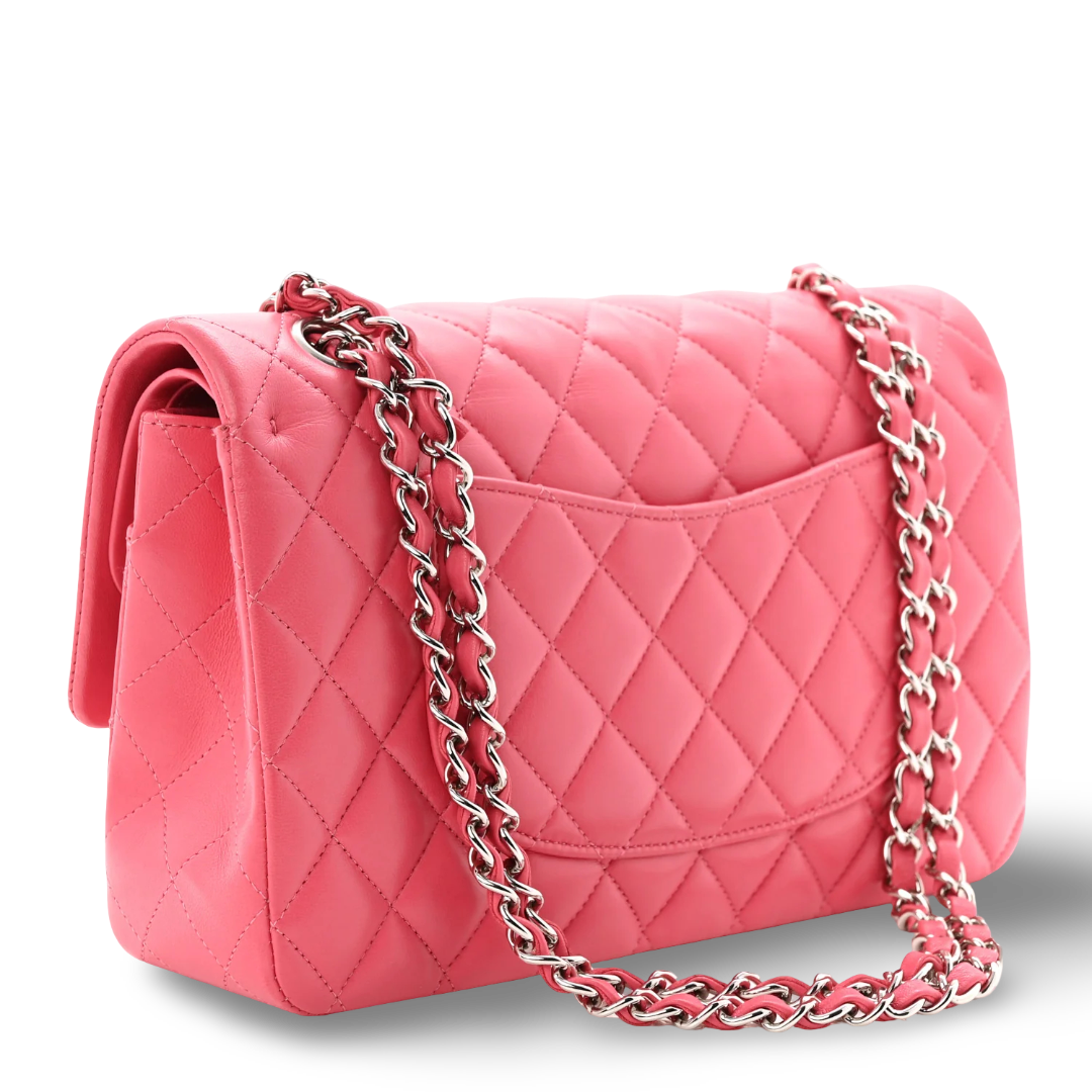 Chanel Quilted Lambskin Small Double Flap - GHW/Pink