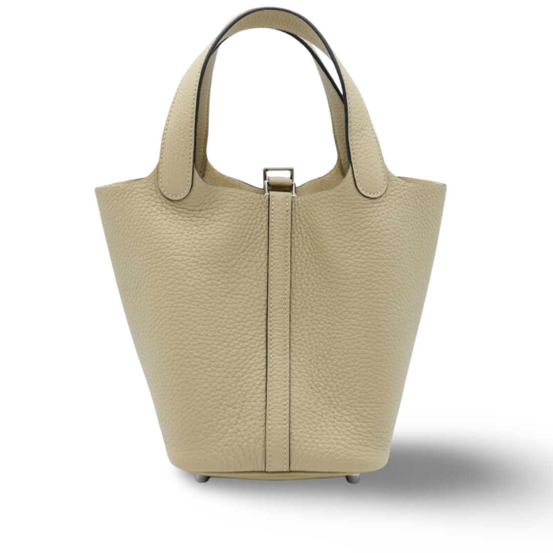 Hermes Clemence Picotin Lock 18 PM  - PHW/Trench