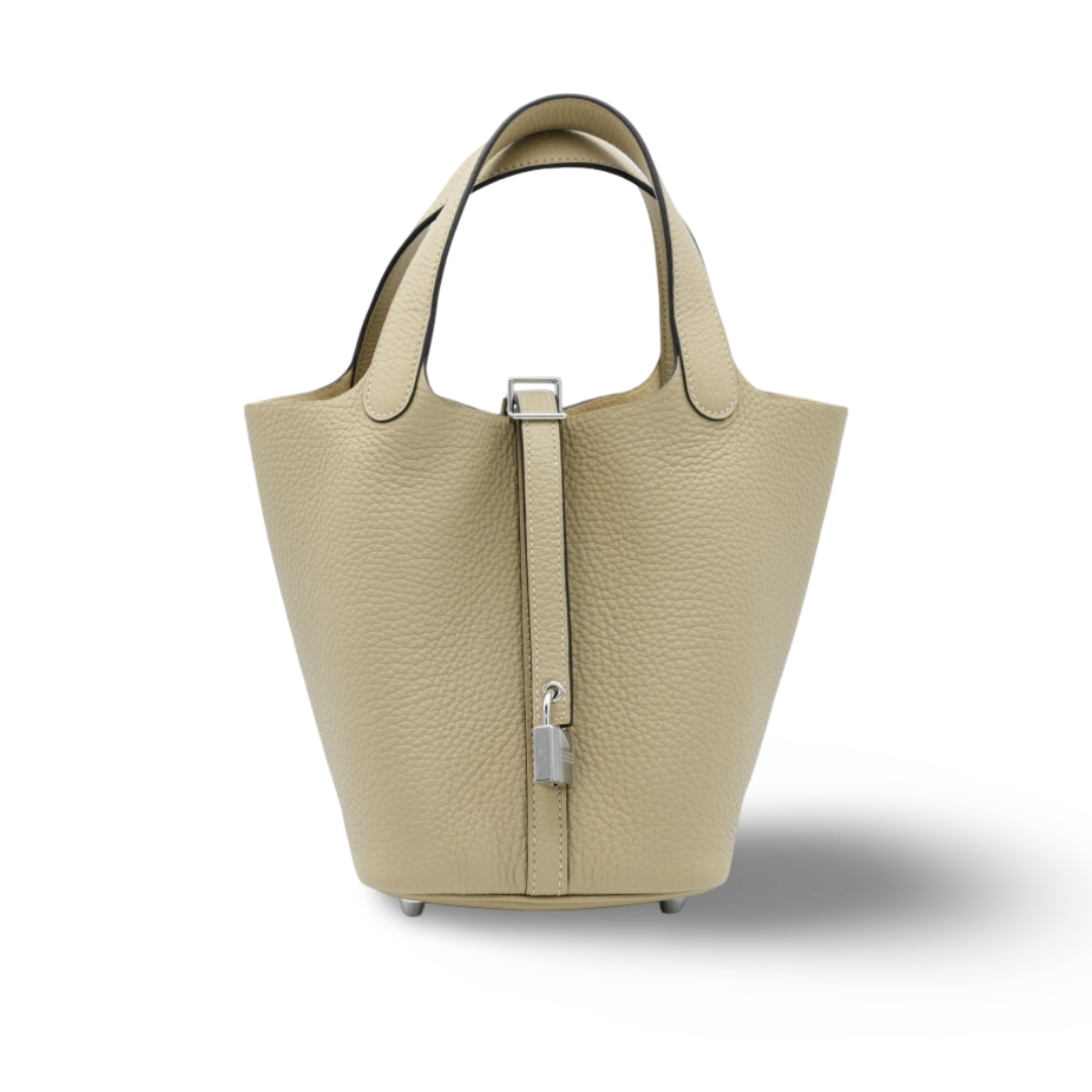 Hermes Clemence Picotin Lock 18 PM  - PHW/Trench