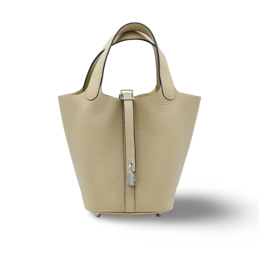 Hermes Clemence Picotin Lock 18 PM  - PHW/Trench