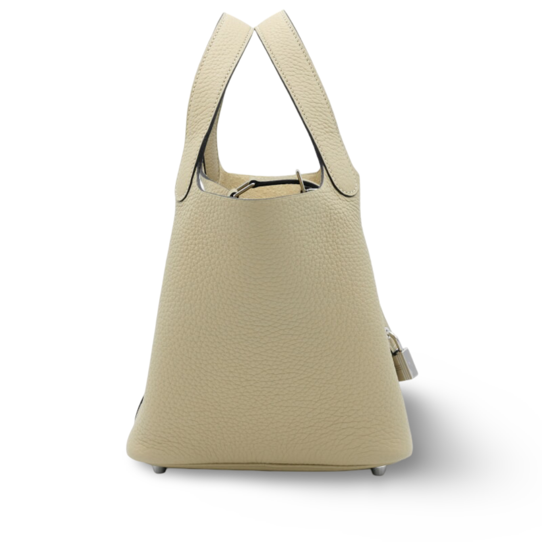 Hermes Clemence Picotin Lock 18 PM  - PHW/Trench
