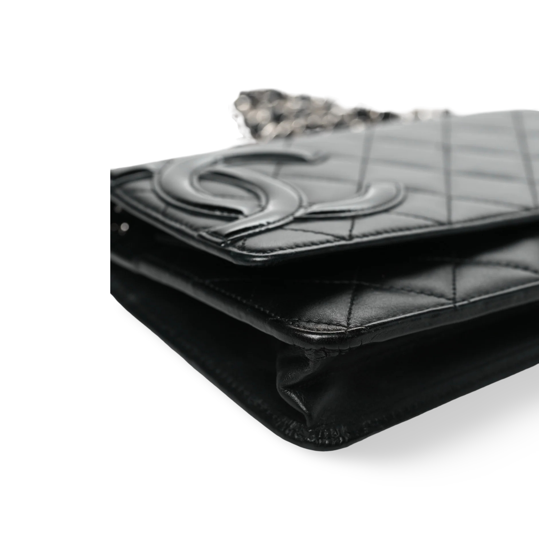 Chanel Quilted Caflskin Cambon WOC - SHW / Black