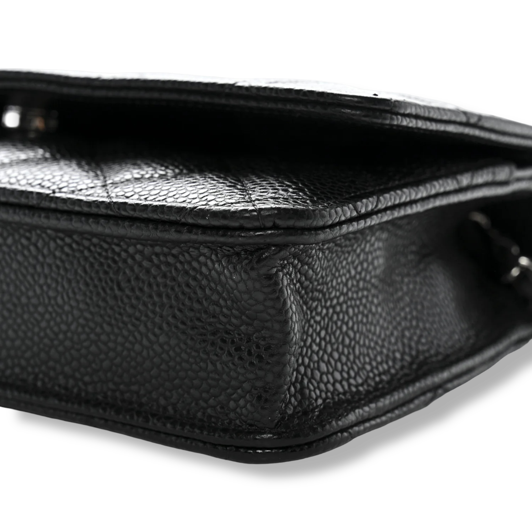 Chanel Quilted Caviar WOC - SHW/ Black