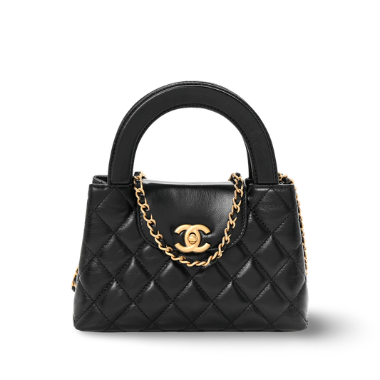 Chanel Shiny Lambskin Small Kelly Bag - GHW / Black