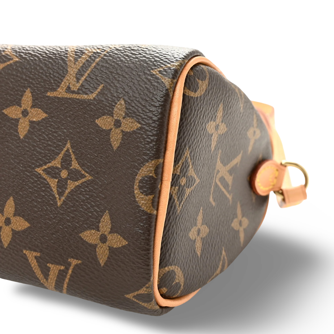 Louis Vuitton Monogram Mini Speedy Bag - GHW/ Brown