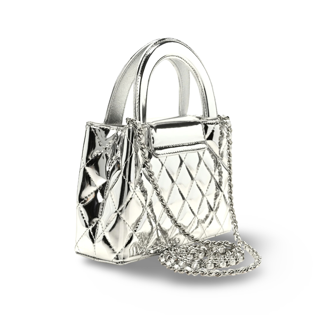 Chanel Quilted Patent Small Kelly Bag - SHW / Sliver