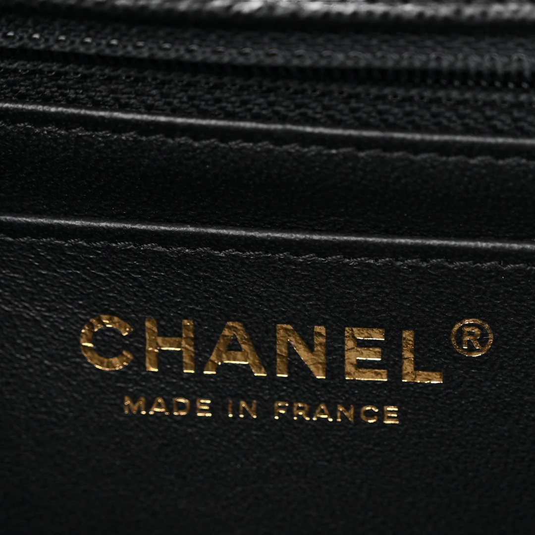Chanel Quilted Caviar Mini Rectangular Single Flap Bag - GHW / Black