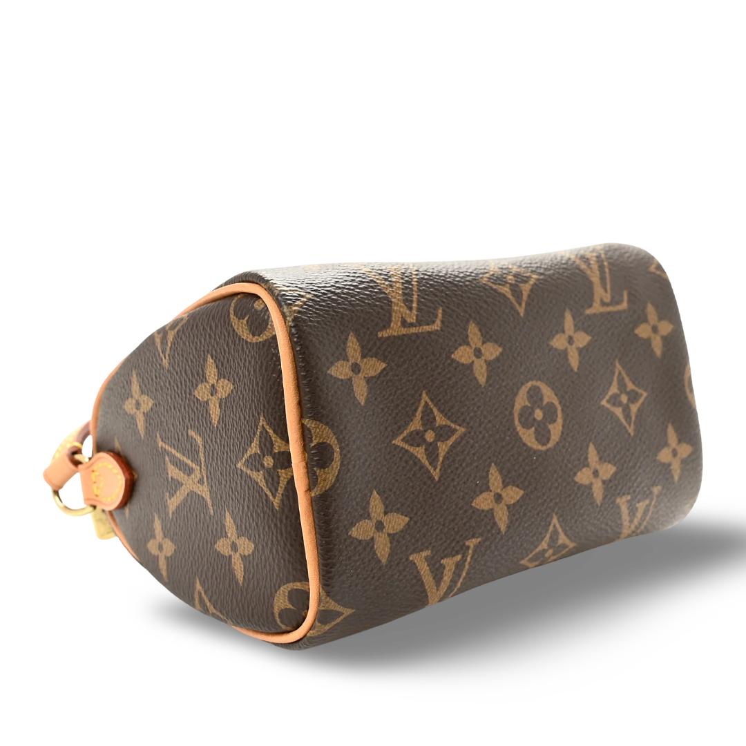 Louis Vuitton Monogram Mini Speedy Bag - GHW/ Brown