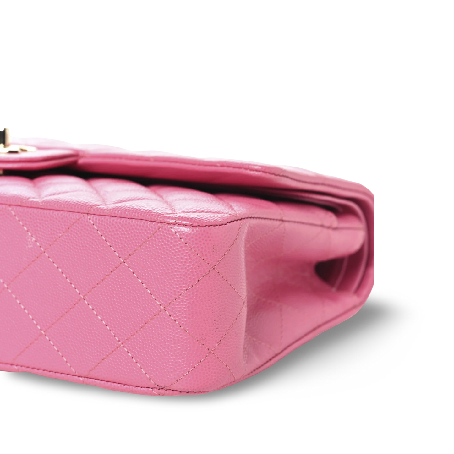 Chanel Quilted Caviar Medium Double Flap - GHW / Pink