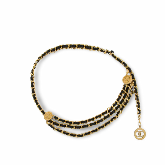 Chanel Vintage 24K 1984 Waist Belt - Gold