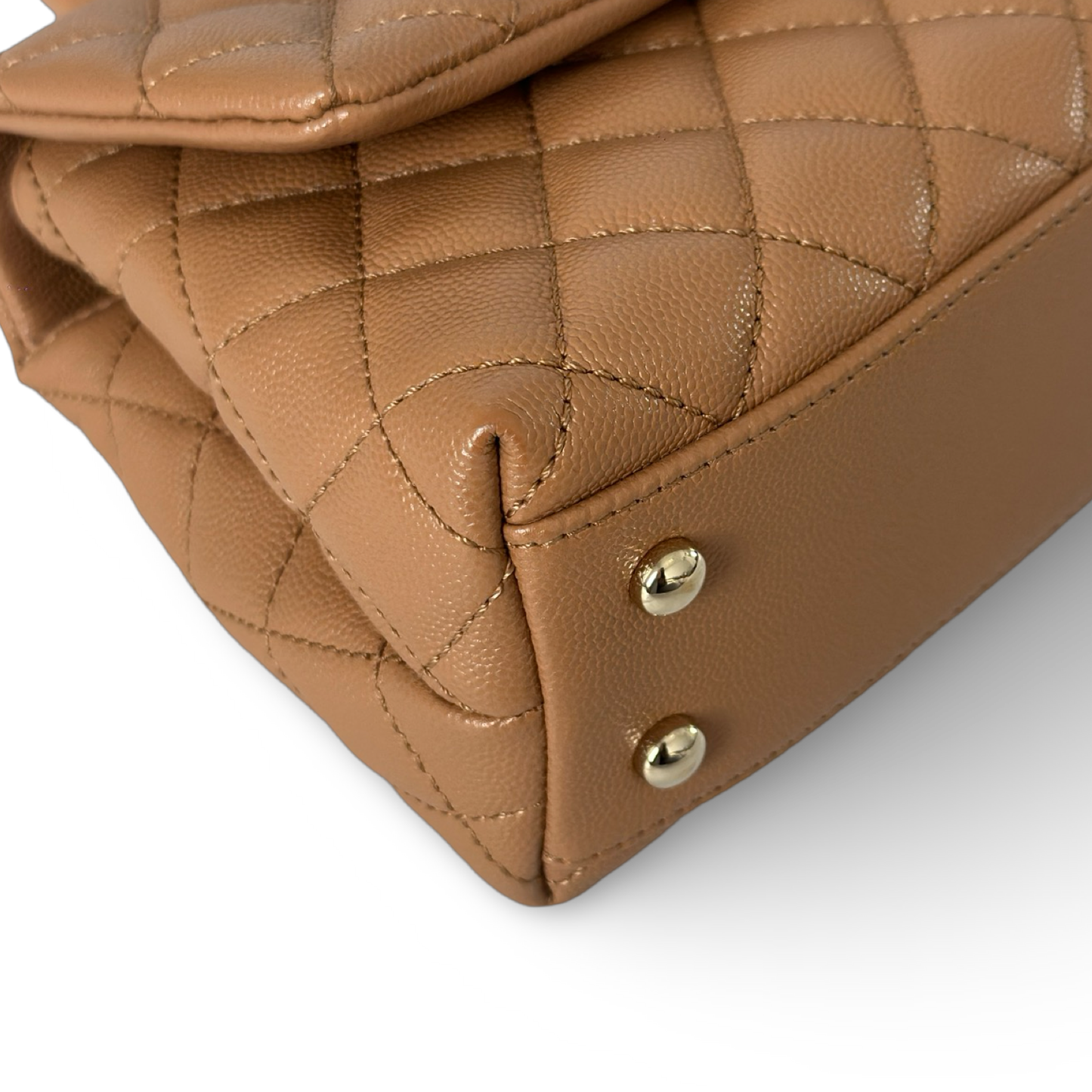 Chanel Classic Caviar Small Coco Handle Bag - GHW / Carmel