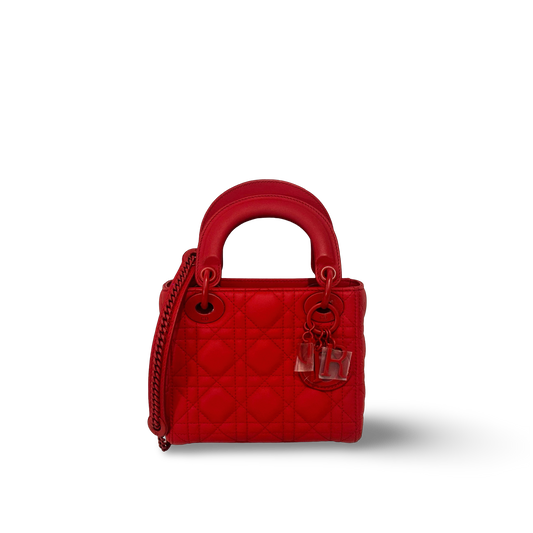 Dior Classic Matte Mini Lady Bag Red