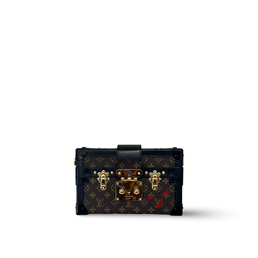 Louis Vuitton Monogram Petite Malle Beige Box
