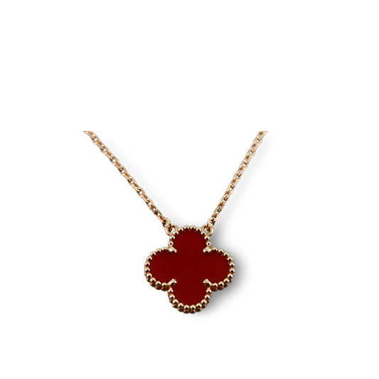 Van Cleef & Arpels Sweet Alhambra Pendant Necklace - Carnelian