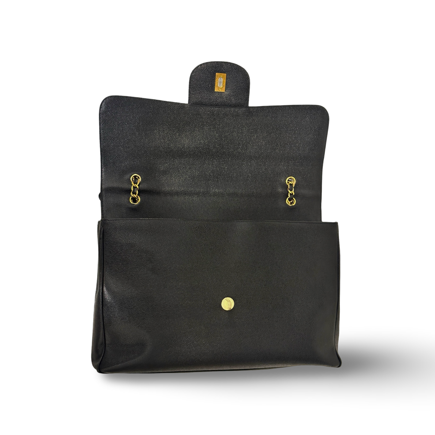 Chanel Vintage Caviar XXL Tote Bag Black