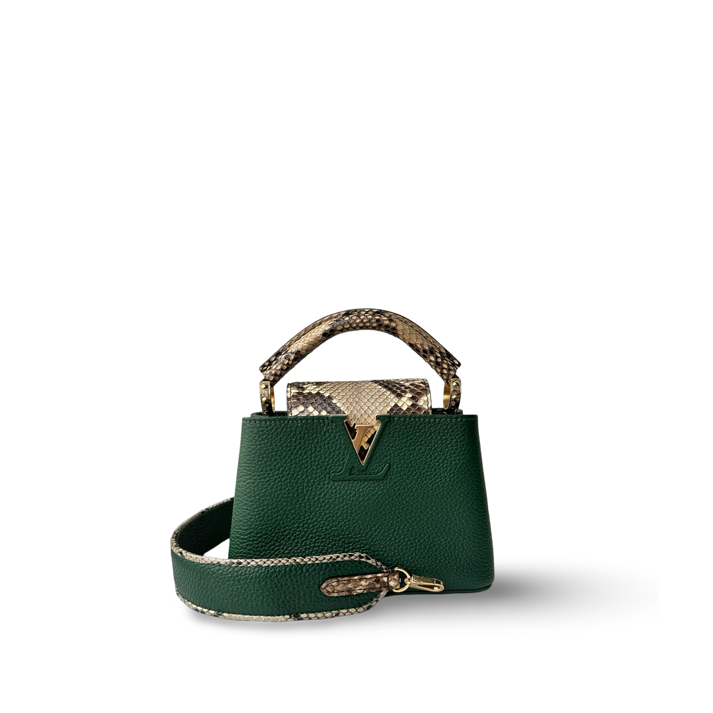 Louis Vuitton Python Skin Mini Capucines - GHW / Amazon Green