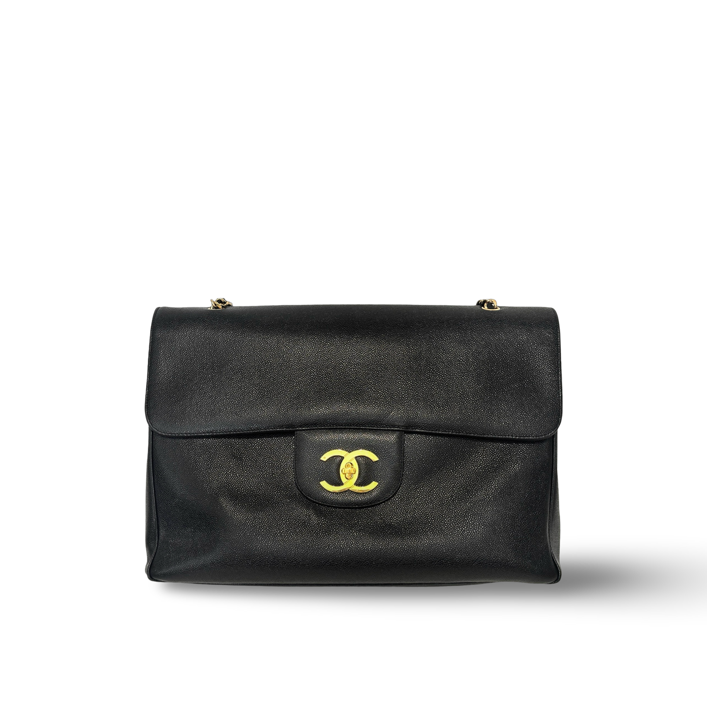 Chanel Vintage Caviar XXL Tote Bag Black
