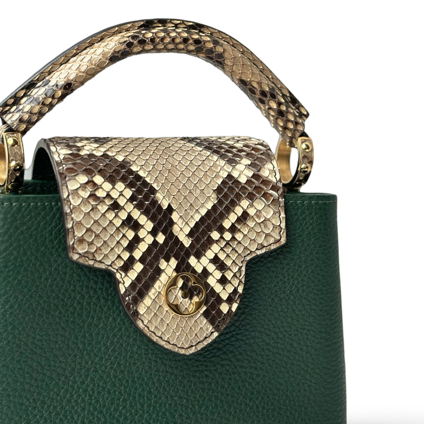 Louis Vuitton Python Skin Mini Capucines - GHW / Amazon Green