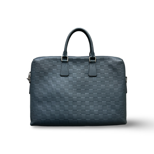 Louis Vuitton Damier Infini Porte-Documents w/ Strap - Navy