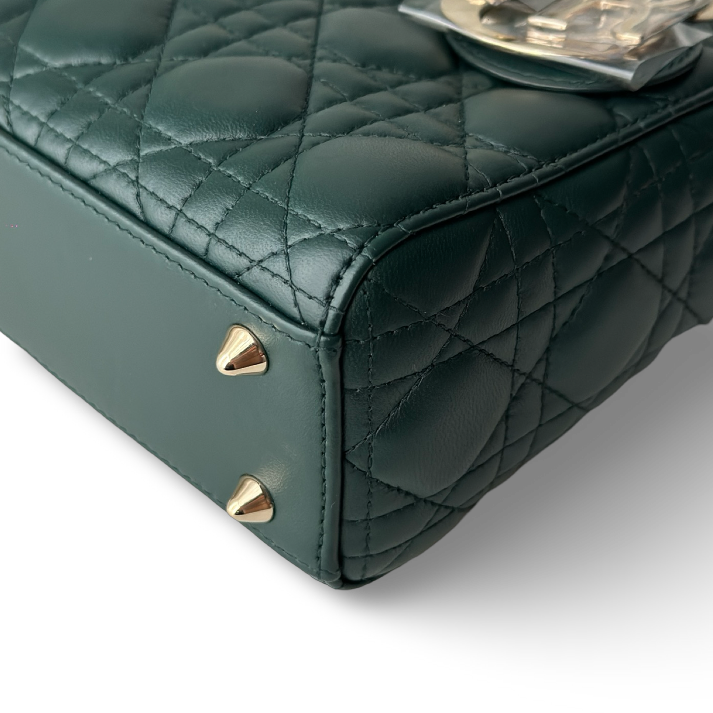 Dior Classic Lambskin Small ABC Dior Lady Bag - GHW / Green
