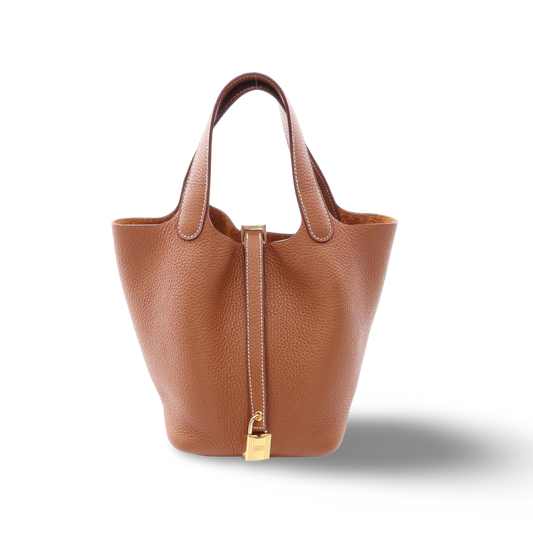 Hermes Clemence Picotin Lock 18 PM  - GHW/ Gold