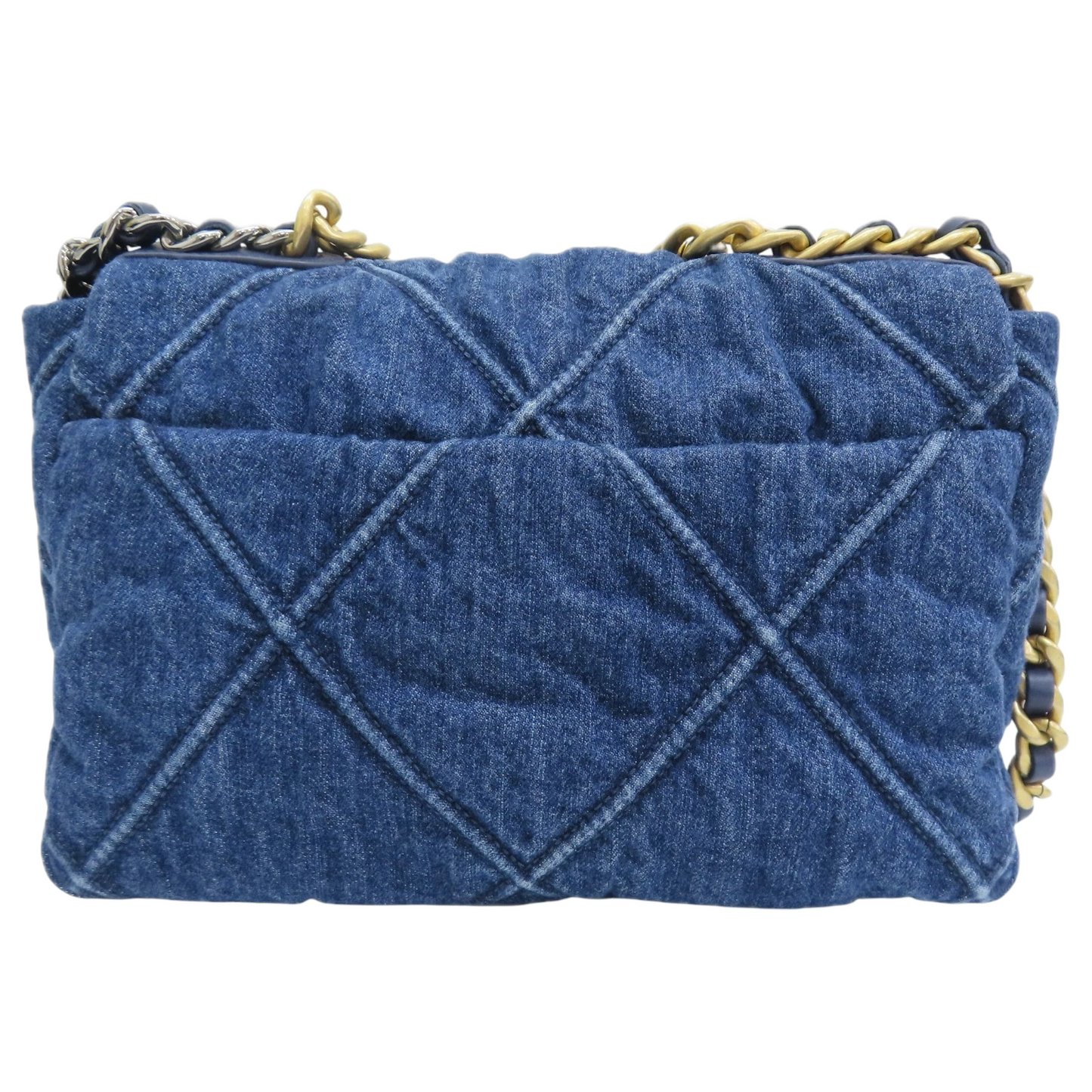 Chanel Quilted Denim Small 19bag - GHW/ Blue