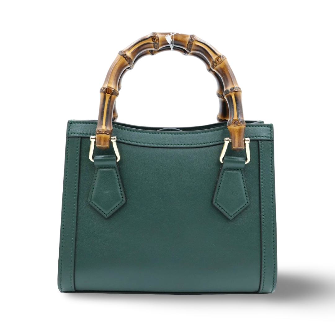 Gucci Grain Calfskin Mini Diana Tote Bag - GHW/ Green